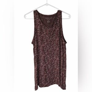 American Eagle Soft & Sexy Floral Tank Top Brown Pink